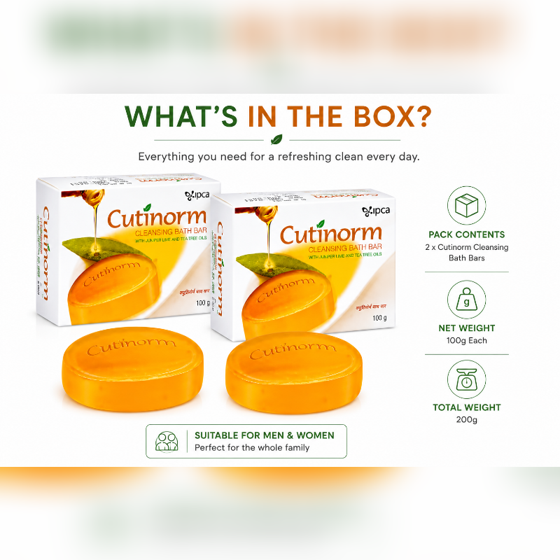 Cutinorm Cleansing Bath Bar 100gm-(Pack of 2)