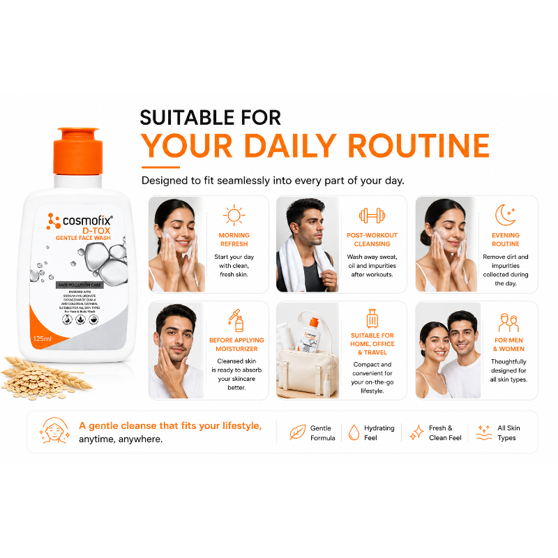 Cosmofix D-Tox Gentle Face Wash (125ml)