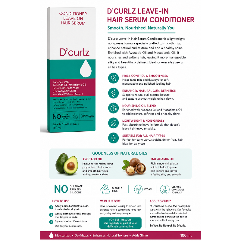 D'Curlz Conditioner Leave On Hair Serum 100ml
