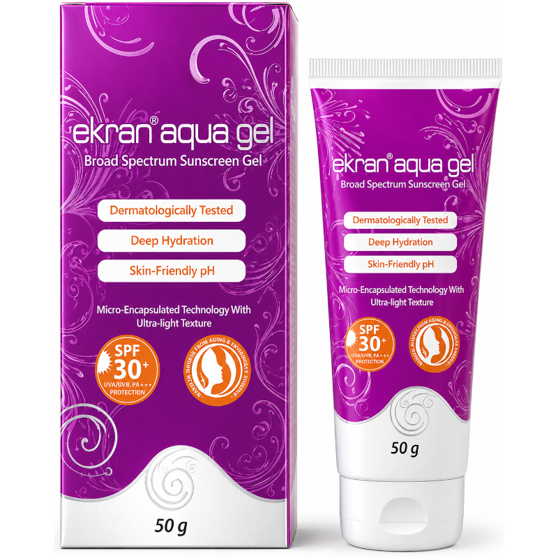 Ekran Aqua Gel SPF 30+ PA+++ Broad Spectrum Sunscreen Gel (50gm)