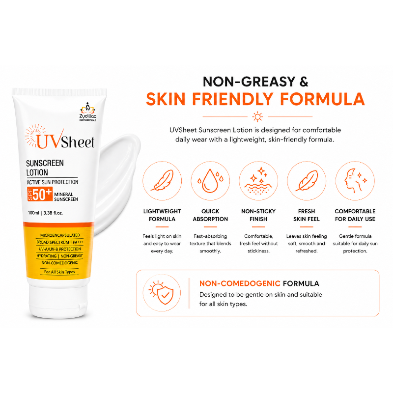UVSheet SPF 50+ Mineral Sunscreen Lotion (100ml)