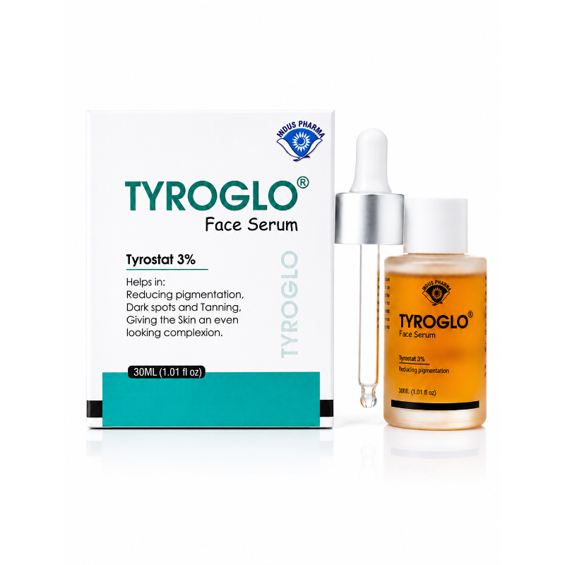 TYROGLO Face Serum with Tyrostat 3% | Helps Reduce Pigmentation, Dark Spots & Tanning | 30ml