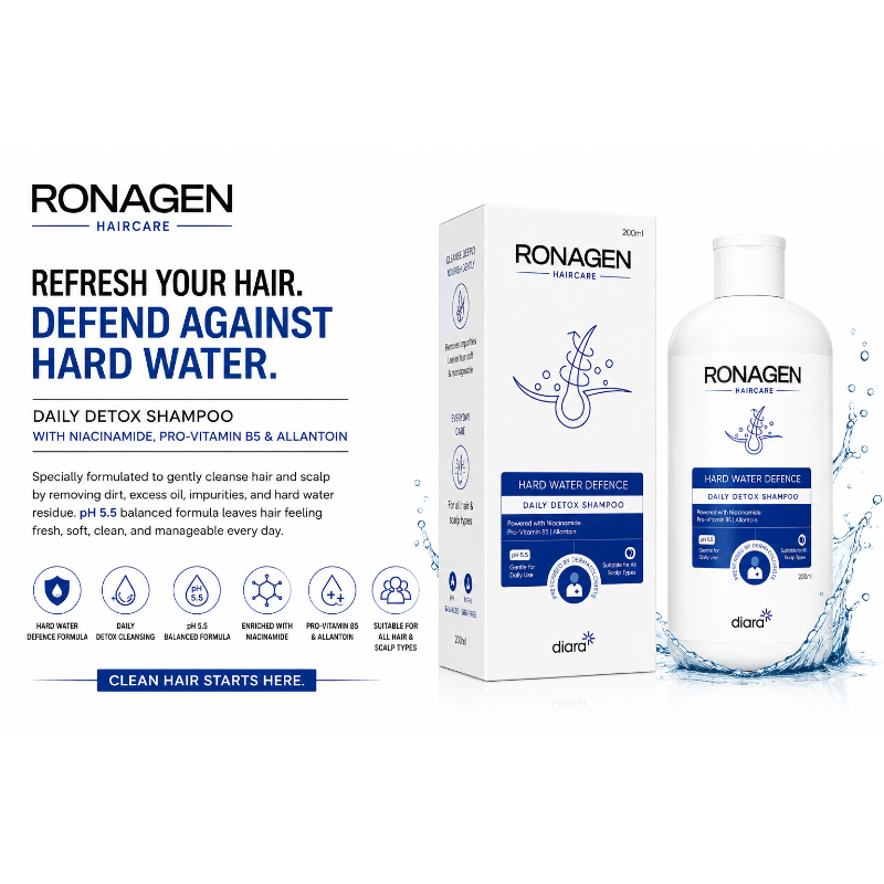 RONAGEN Hard Water Defence Daily Detox Shampoo (200ml)