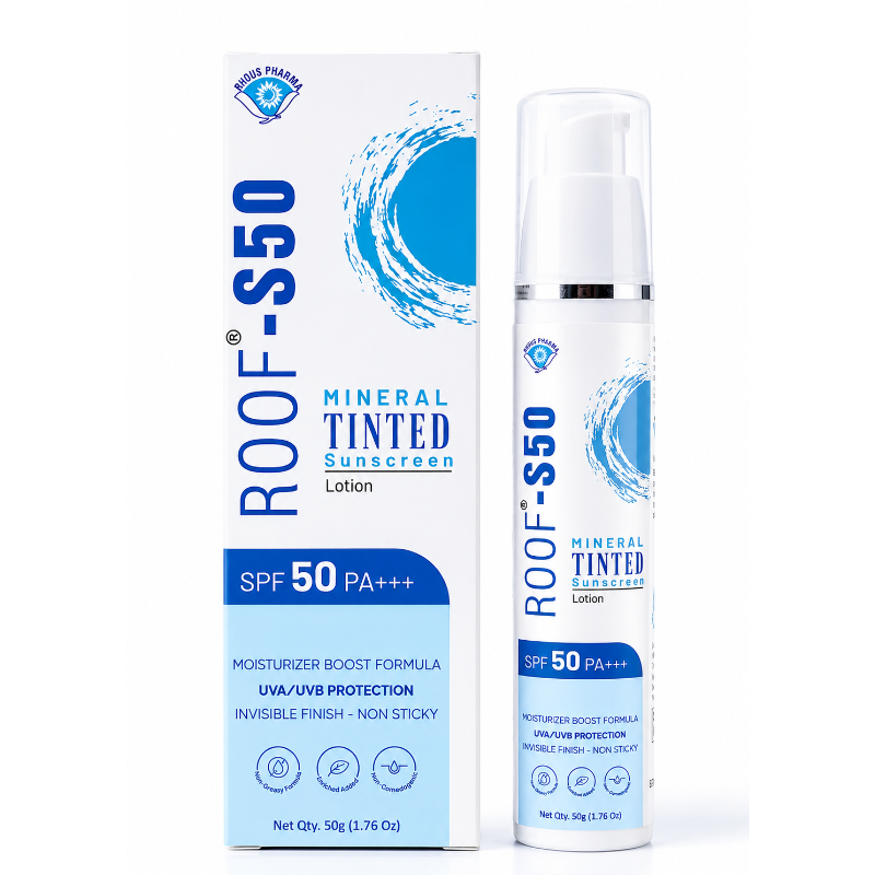 ROOF-S50 Mineral Tinted Sunscreen Lotion SPF 50 PA+++ (50gm)