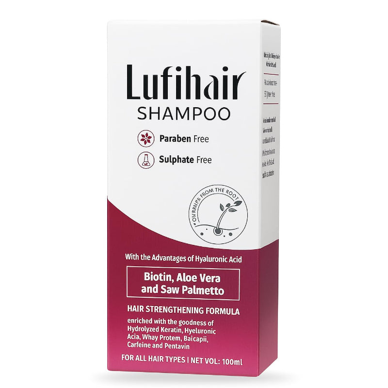 Lufihair Hair Shampoo 100ml – Biotin, Aloe Vera, Saw Palmetto, Hyaluronic Acid & Caffeine