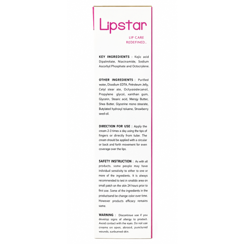 Lipstar Strawberry Lip Care Cream (15gm)
