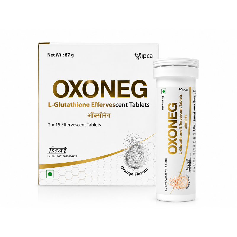 OXONEG L-Glutathione Effervescent Tablets 500mg | Orange Flavor | 1 x 15 Tablets