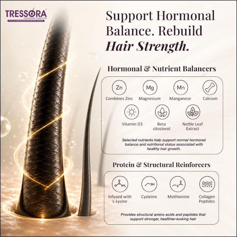 TRESSORA Unisex Cyclical Hair Therapy Kit (24 Capsules + 24 Tablets)
