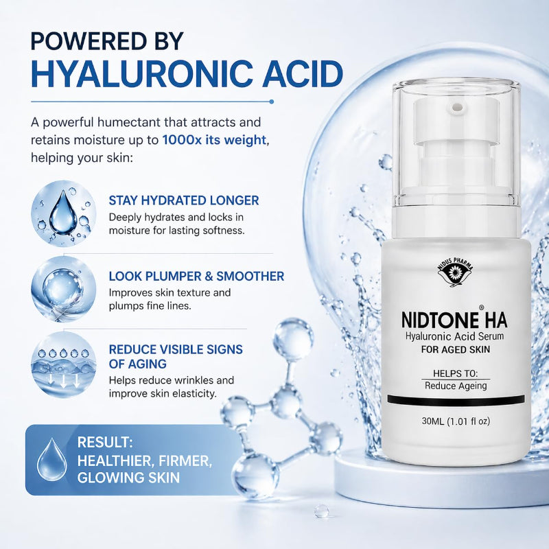 NIDTONE HA Hyaluronic Acid Face Serum for Aged Skin (30ml)