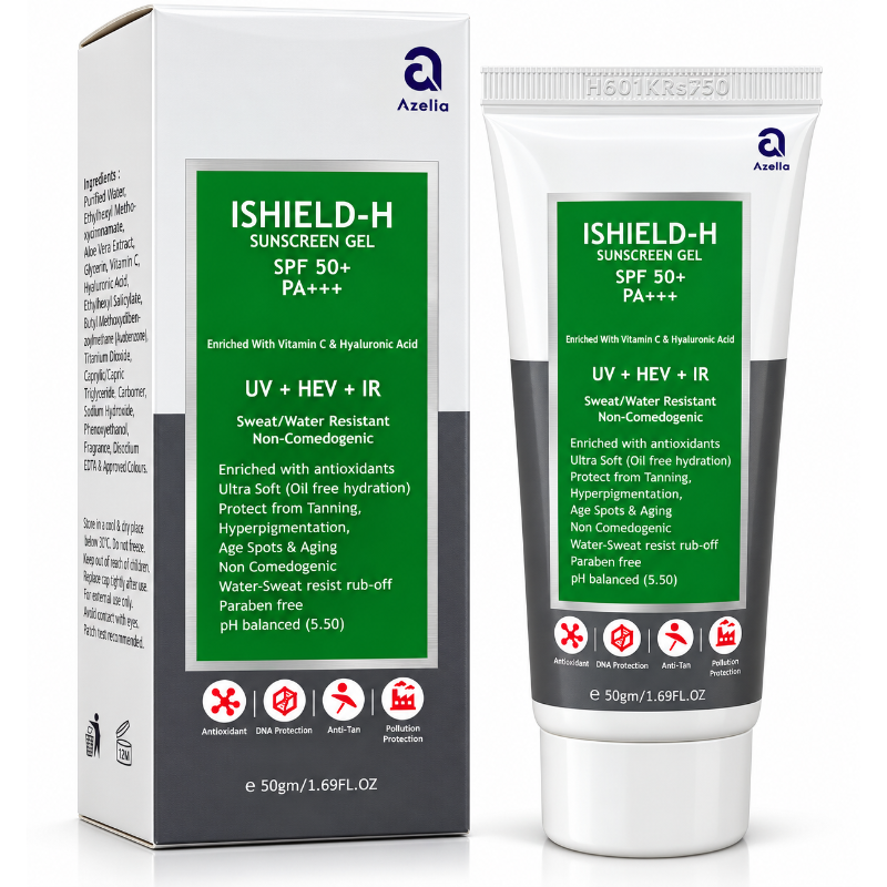 Azelia ISHIELD-H SPF 50+ PA+++ Sunscreen Gel (50gm)