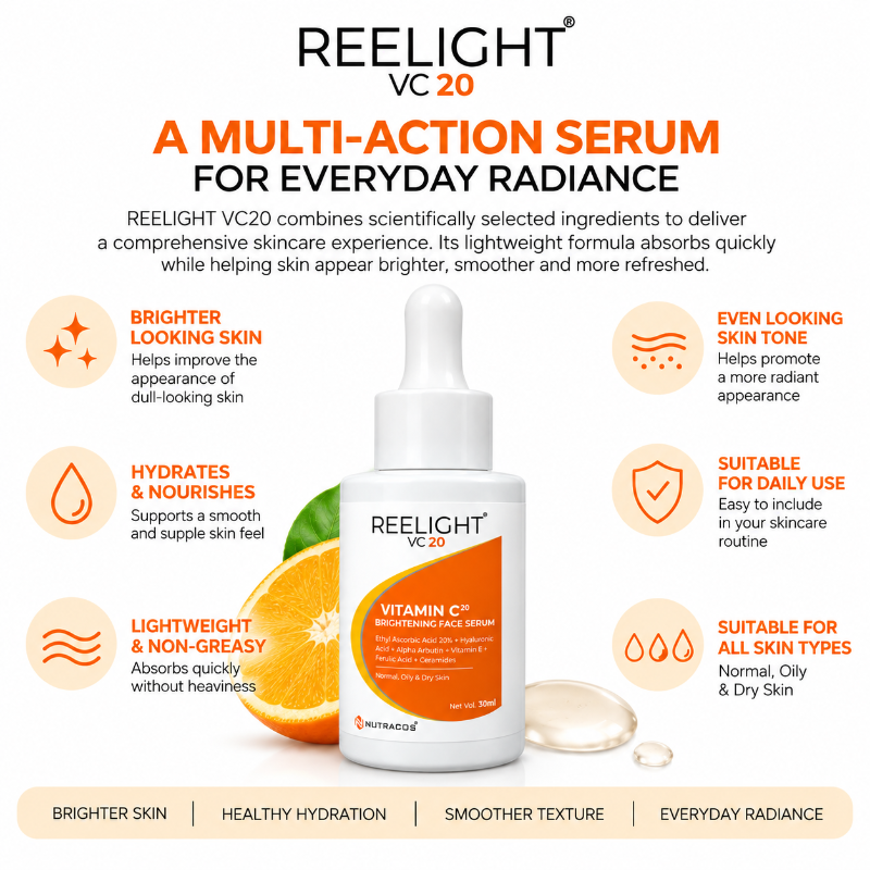 REELIGHT VC20 Vitamin C20 Brightening Face Serum (30ml)