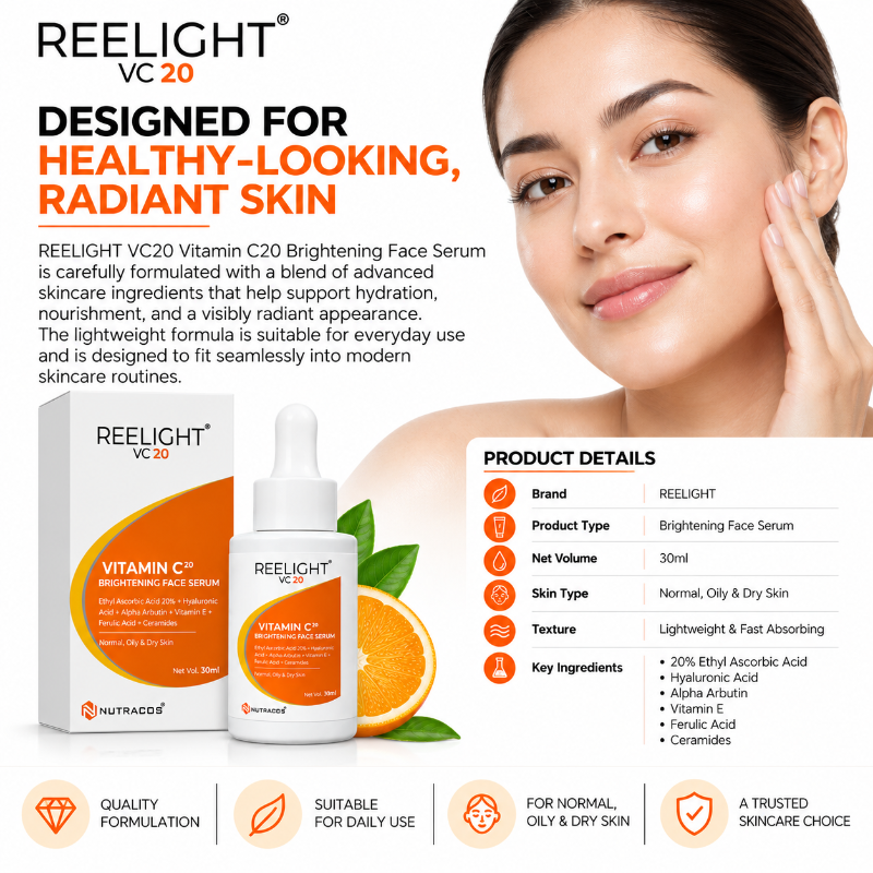 REELIGHT VC20 Vitamin C20 Brightening Face Serum (30ml)