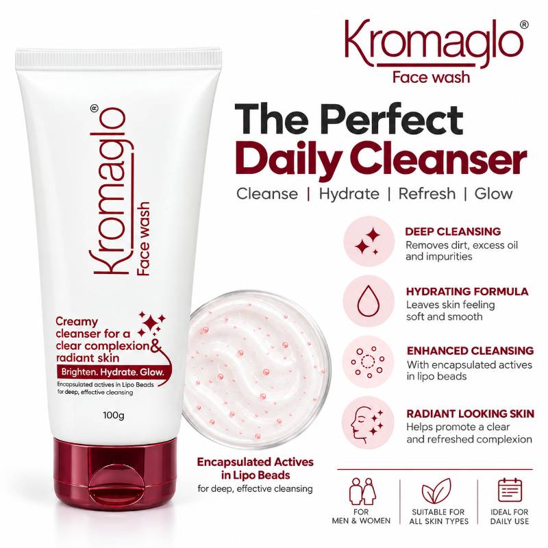 Kromaglo Face Wash for Clear & Radiant Skin (100gm)
