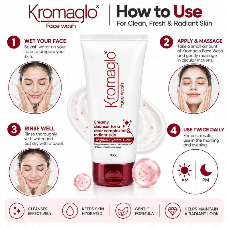 Kromaglo Face Wash for Clear & Radiant Skin (100gm)