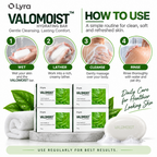 VALOMOIST Hydrating Bar Soap for Dry & Sensitive Skin 75g (Pack of 4)