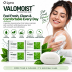 VALOMOIST Hydrating Bar Soap for Dry & Sensitive Skin 75g (Pack of 4)
