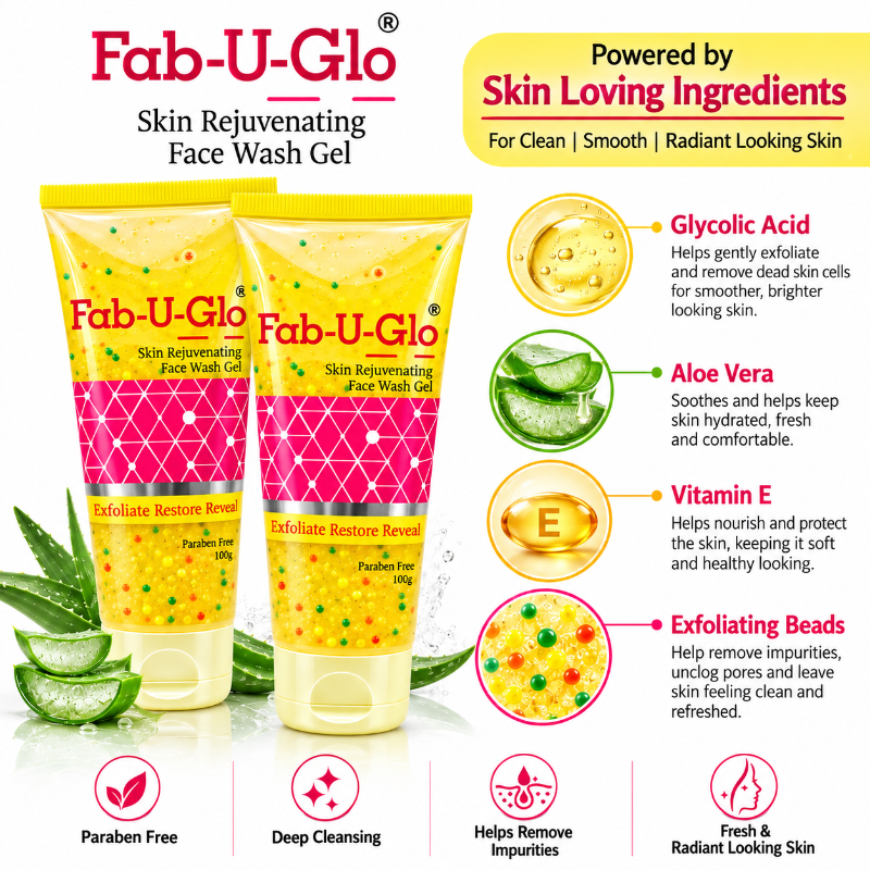 Fab-U-Glo Skin Rejuvenating Face Wash Gel 100g (Pack of 2)