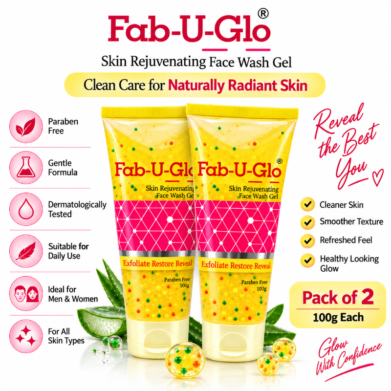 Fab-U-Glo Skin Rejuvenating Face Wash Gel 100g (Pack of 2)