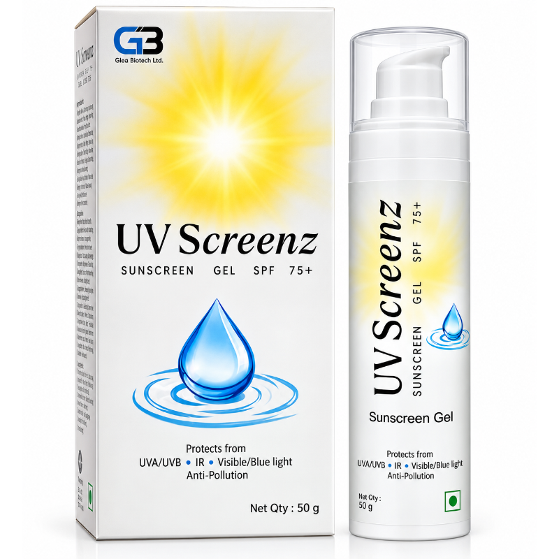 UV Screenz Sunscreen Gel SPF 75+ Broad Spectrum Protection (50gm)