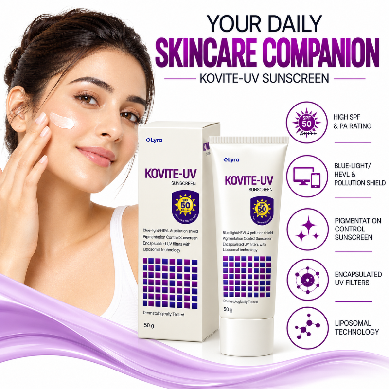 KOVITE-UV Sunscreen SPF 50 PA++++, (50gm)