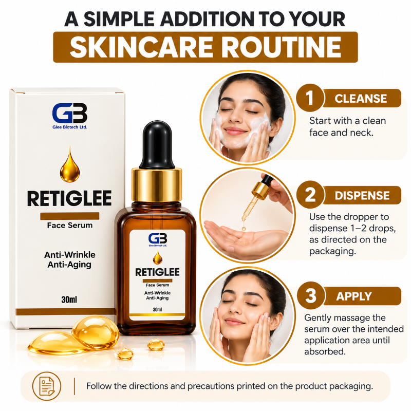 RETIGLEE Face Serum with Retinol, Licorice Extract & Vitamin E (30ml)
