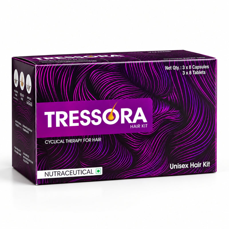 TRESSORA Unisex Cyclical Hair Therapy Kit (24 Capsules + 24 Tablets)