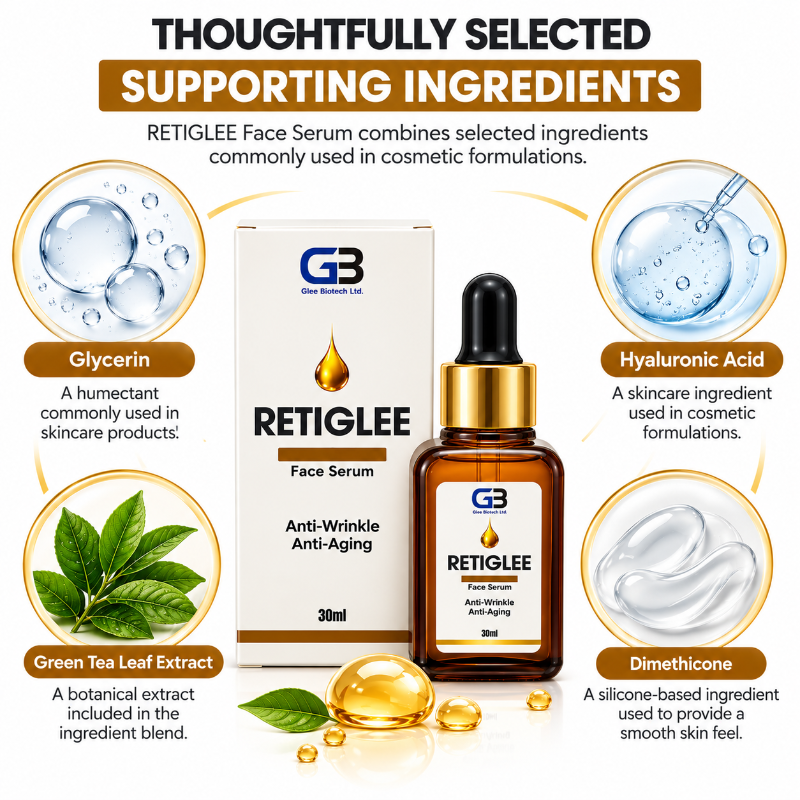 RETIGLEE Face Serum with Retinol, Licorice Extract & Vitamin E (30ml)