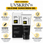 UVSKRIN SS Silicone Sunscreen Gel SPF 50+ PA+++ Broad Spectrum UVA/UVB Protection-(50gm)