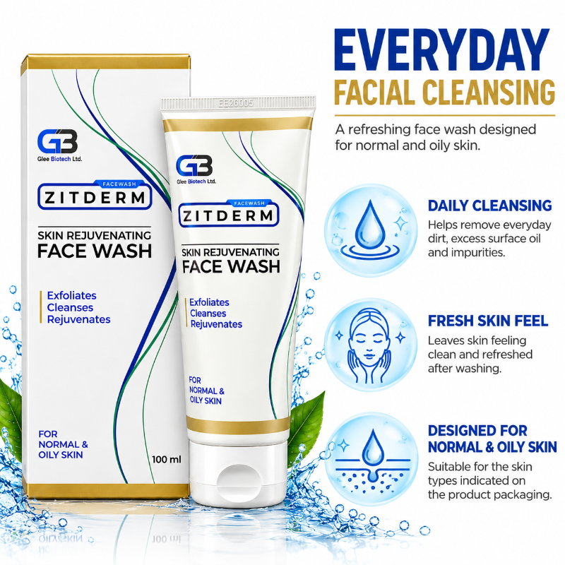 Zitderm Skin Rejuvenating Face Wash for Normal and Oily Skin (100ml)